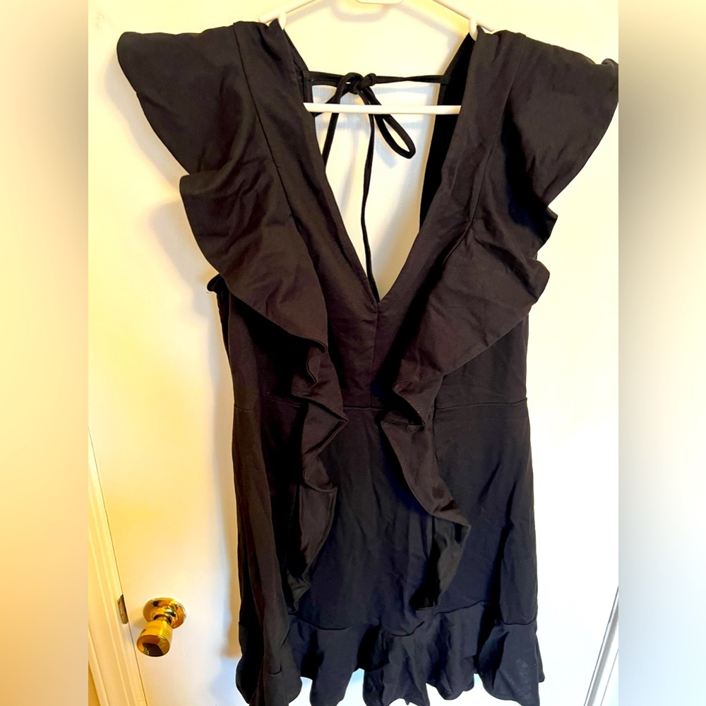H&M Black Ruffle Dress- NWT Size 12